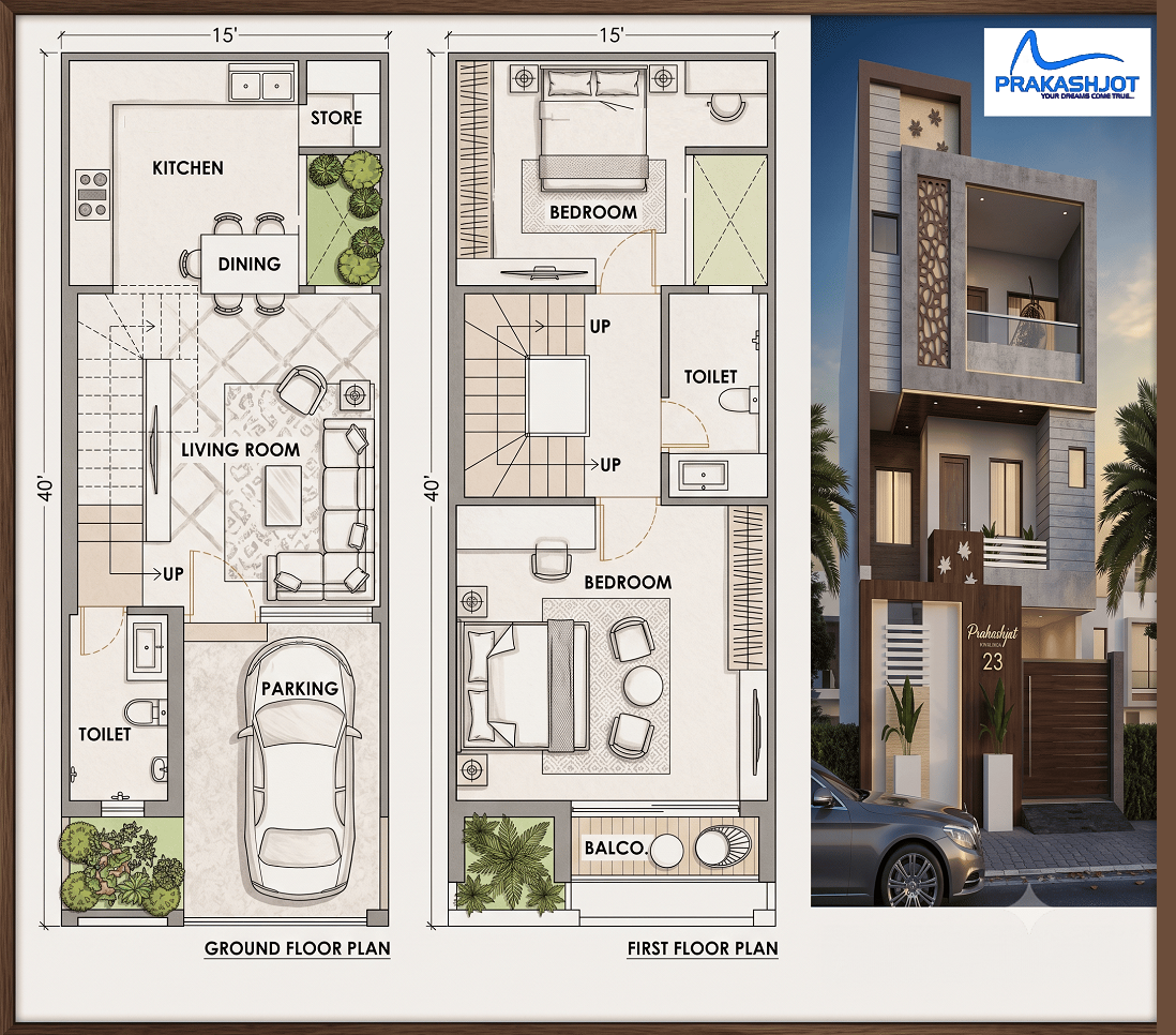 15 x 40 mordon house plon