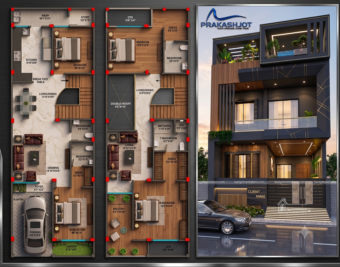 20 x 50 mordon house plon