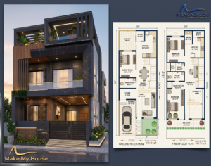 Home 25 x 50 mordon house plon and House in lucknow